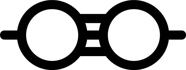 眼镜图标或标志孤立标志符号图片下载