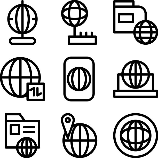 全局图标或标识孤立的标志符号图片下载