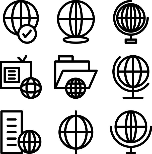 全局图标或标识孤立的标志符号图片下载