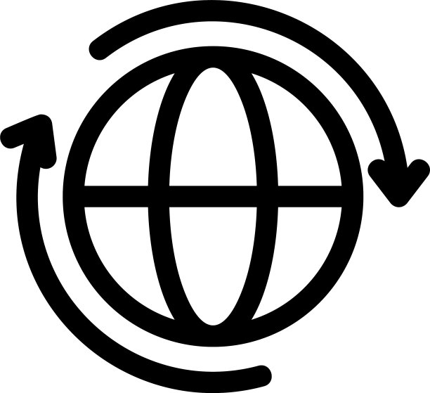 地球仪图标或标志孤立标志符号图片下载