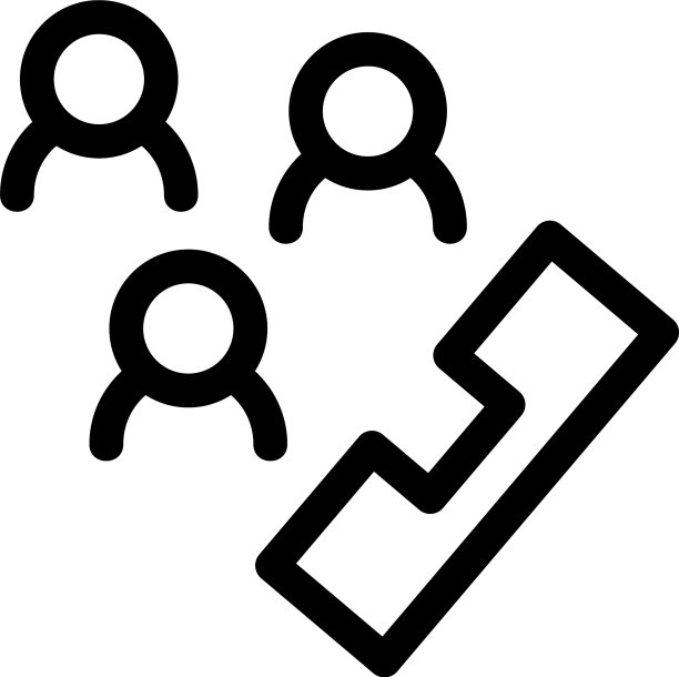 群组电话图标或标志孤立标志符号图片下载