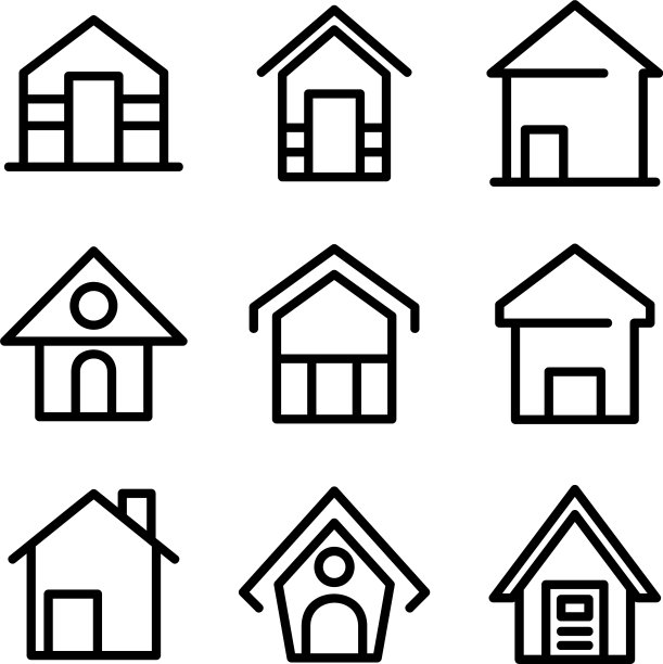 房屋标志或标志孤立标志符号图片下载