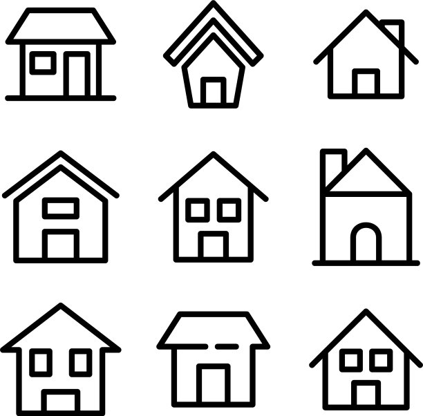 房屋标志或标志孤立标志符号图片下载