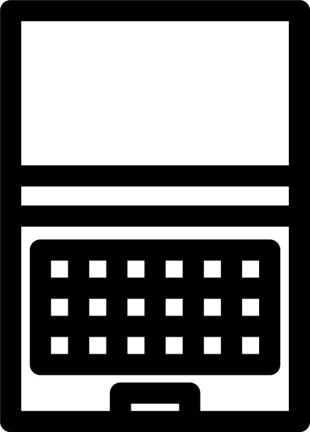 笔记本电脑图标或标志孤立符号符号图片下载