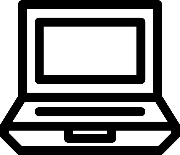 笔记本电脑图标或标志孤立符号符号图片下载