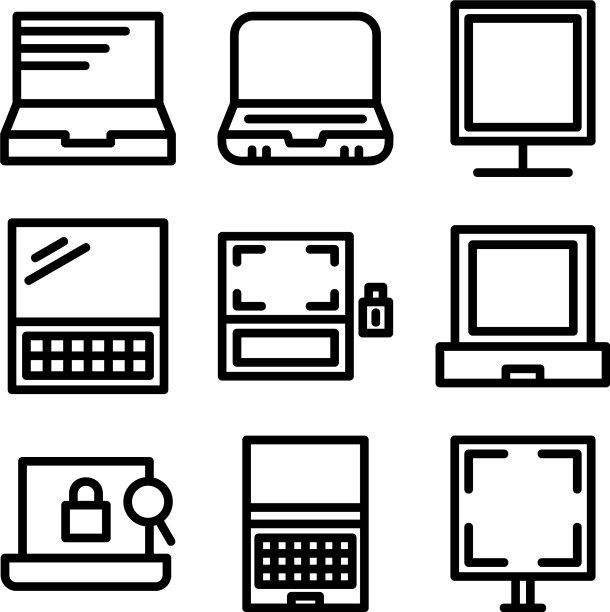 笔记本电脑图标或标志孤立符号符号图片下载