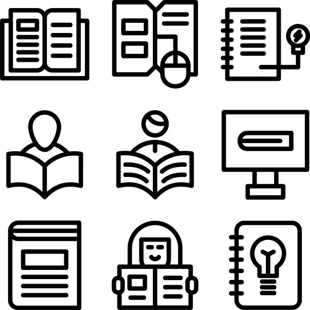 学习图标或标志孤立符号符号图片下载