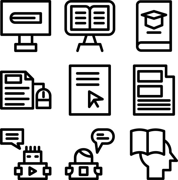 学习图标或标志孤立符号符号图片下载