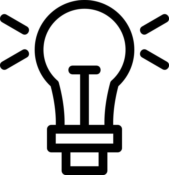 灯泡图标或标志孤立标志符号图片下载