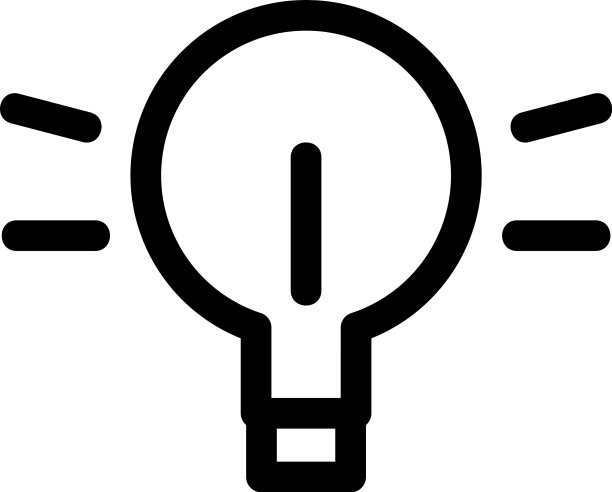 灯泡图标或标志孤立标志符号图片下载