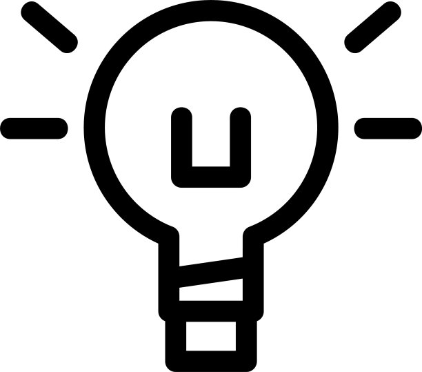 灯泡图标或标志孤立标志符号图片下载