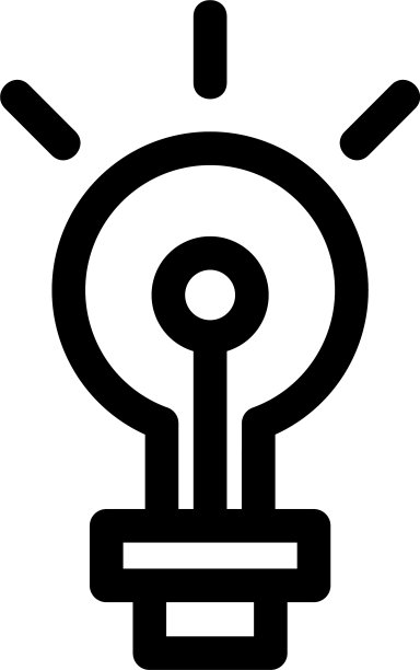 灯泡图标或标志孤立标志符号图片下载