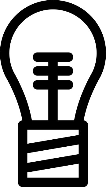 灯泡图标或标志孤立标志符号图片下载