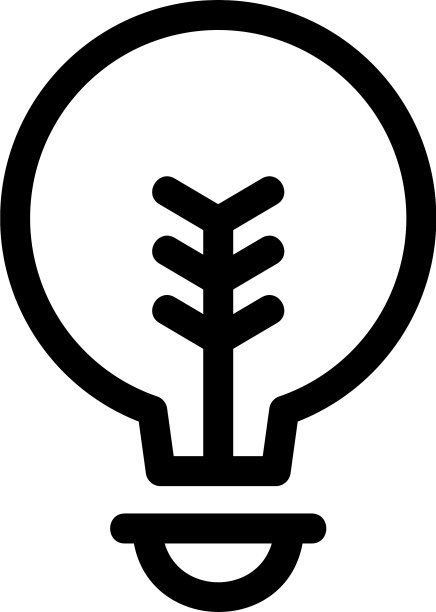 灯泡图标或标志孤立标志符号图片下载