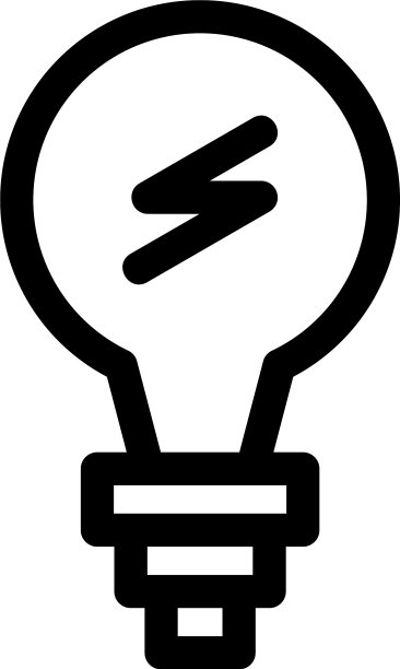 灯泡图标或标志孤立标志符号图片下载