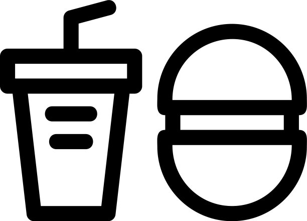午餐图标或标志孤立标志符号图片下载