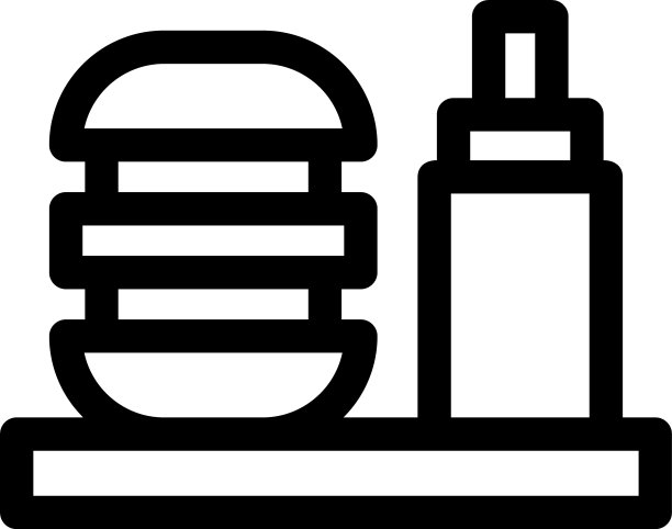 午餐图标或标志孤立标志符号图片下载