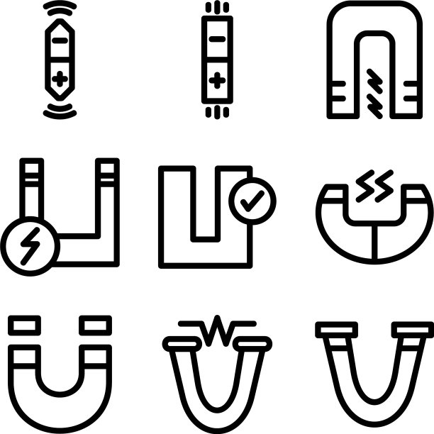 磁铁图标或标志孤立标志符号图片下载