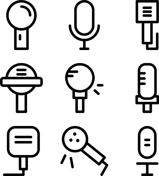 麦克风图标或标志孤立符号符号图片下载