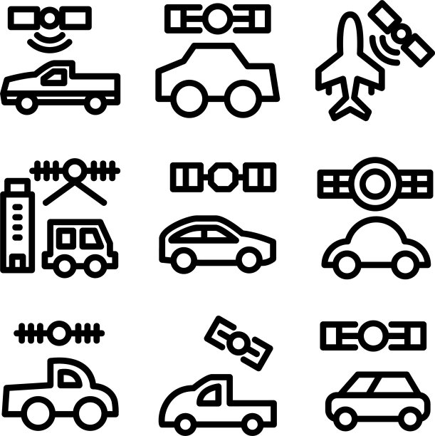 导航卫星图标或标志孤立标志图片下载