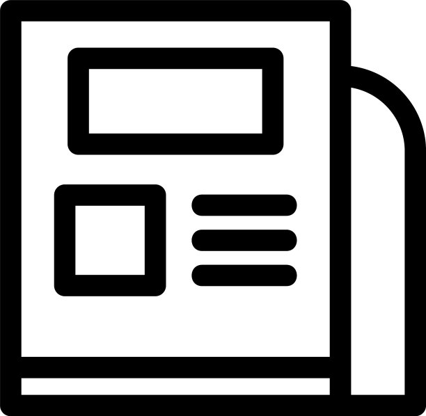 报纸图标或标志孤立标志符号图片下载