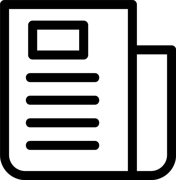 报纸图标或标志孤立标志符号图片下载