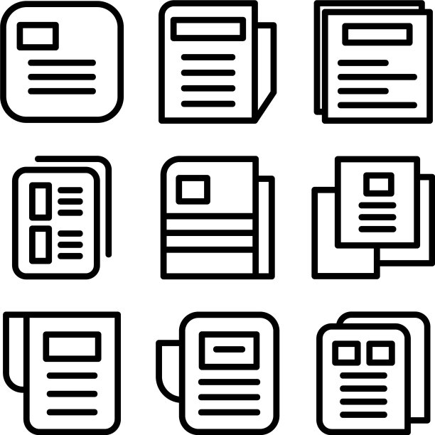 报纸图标或标志孤立标志符号图片下载