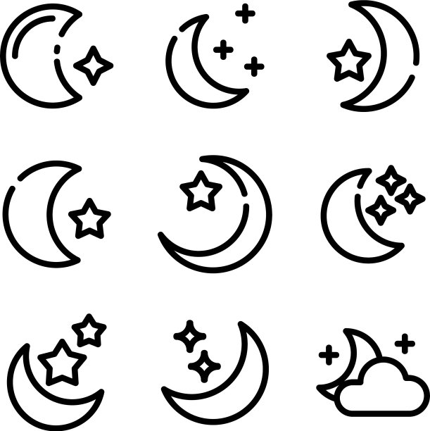 夜标或标志孤立标志符号图片下载