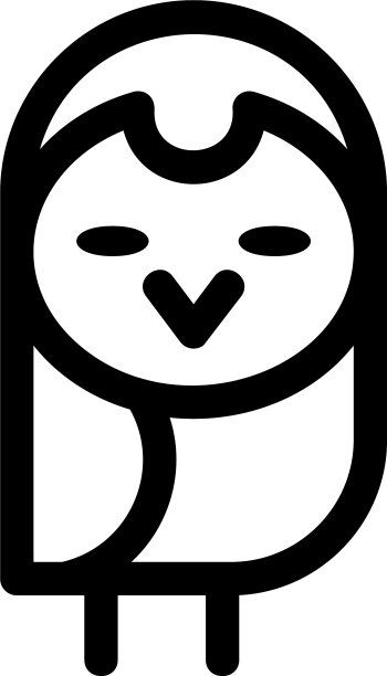 猫头鹰标志或标志孤立标志符号图片下载