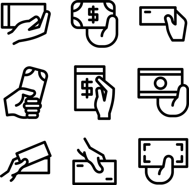 支付图标或标志孤立标志符号图片下载