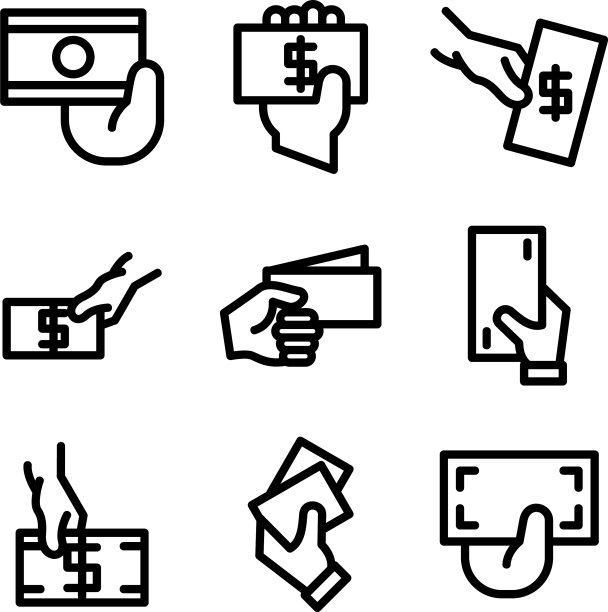 支付图标或标志孤立标志符号图片下载