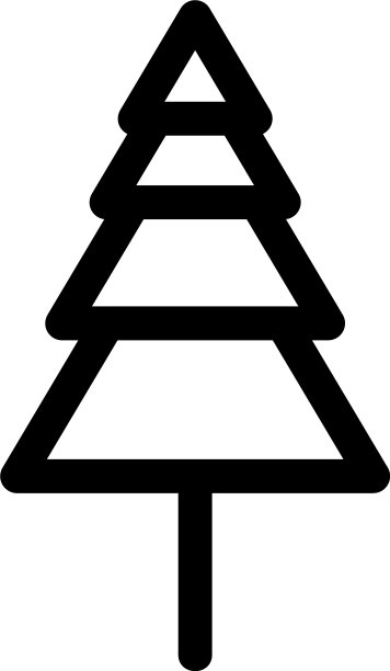 松树图标或标志孤立标志符号图片下载