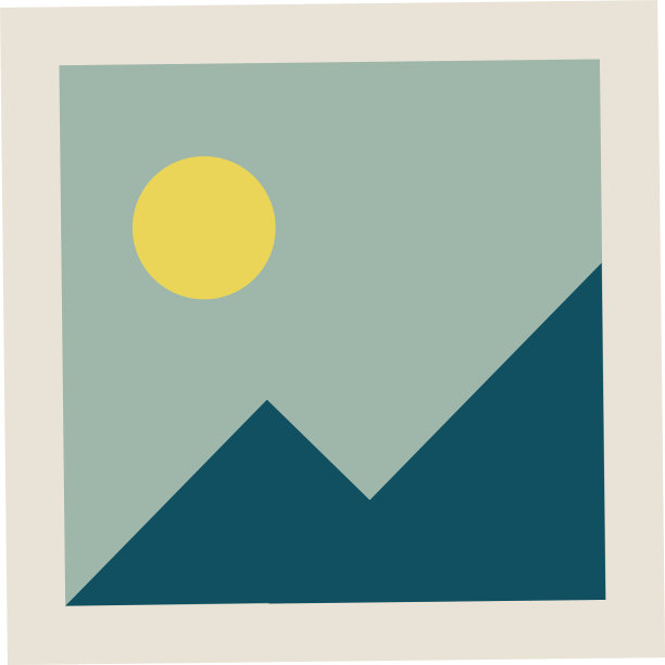 图片文件与山和太阳图标图片下载