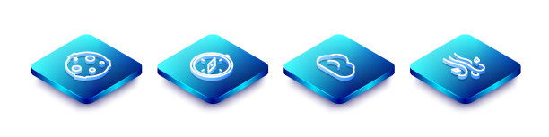 设置等距线、月亮、罗盘、云和风图片下载