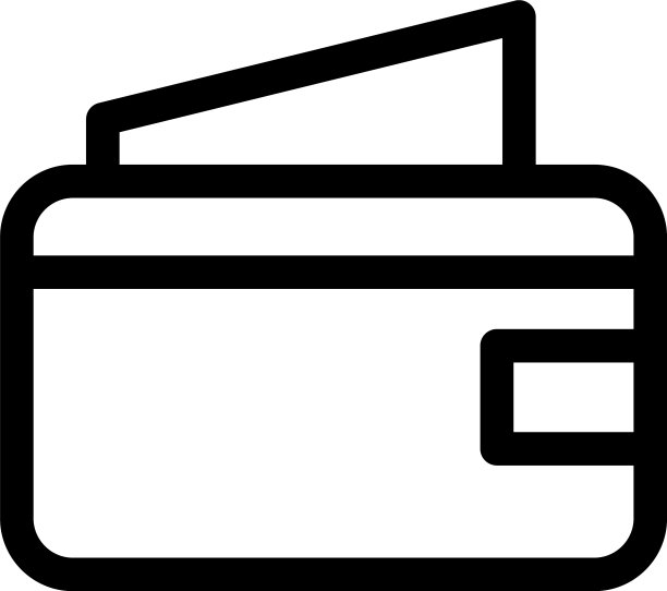 钱包图标或标志孤立标志符号图片下载