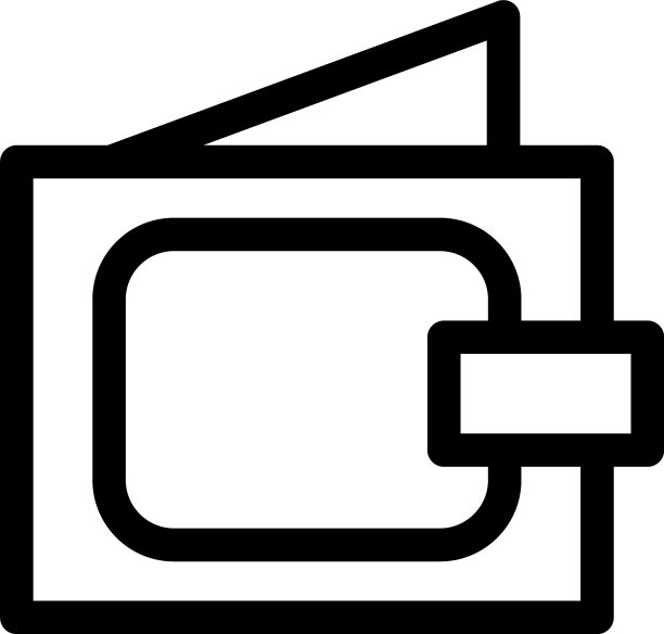 钱包图标或标志孤立标志符号图片下载