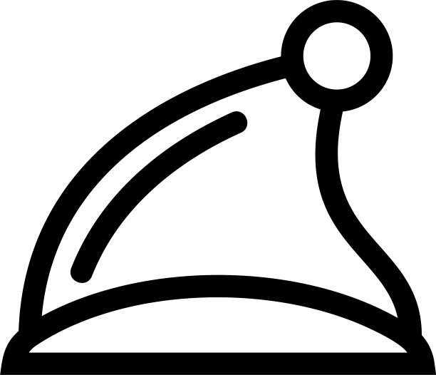 圣诞老人帽图标或标志孤立的标志符号图片下载