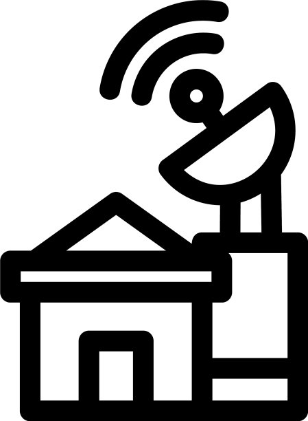 卫星中心标志或标志孤立标志符号图片下载