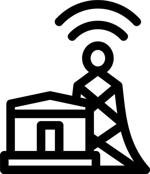 卫星中心标志或标志孤立标志符号图片下载