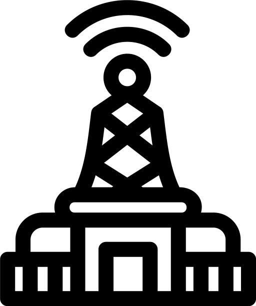 卫星中心标志或标志孤立标志符号图片下载