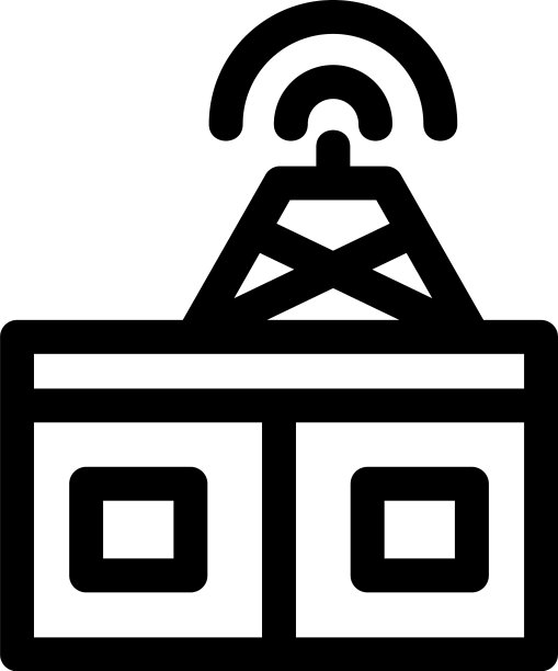 卫星中心标志或标志孤立标志符号图片下载