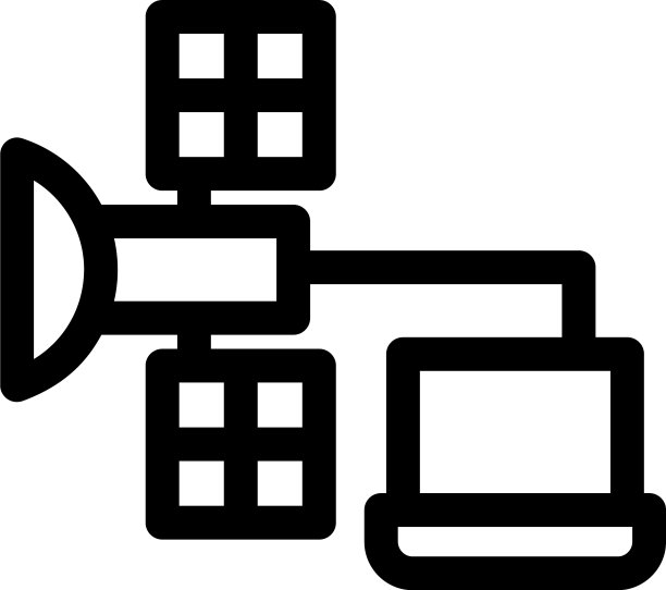 卫星网络图标或标志孤立标志图片下载