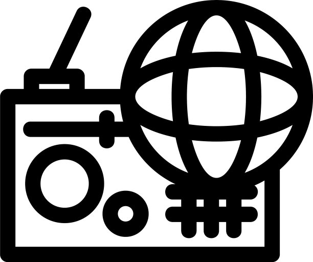 卫星无线电图标或标志孤立标志符号图片下载