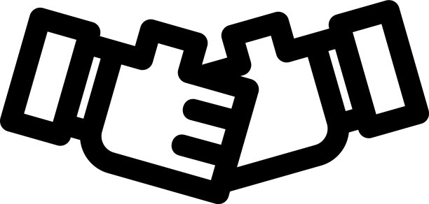 握手图标或标志孤立标志符号图片下载