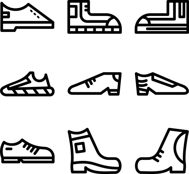 鞋标或标志孤立标志符号图片下载