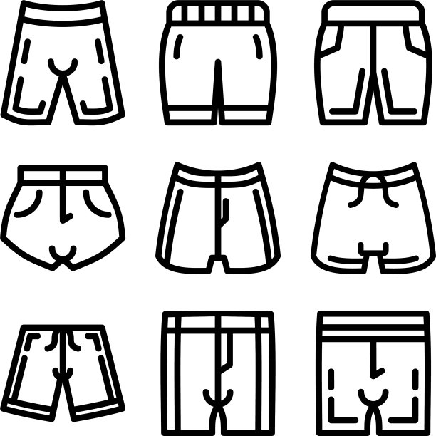 短裤图标或标志孤立标志符号图片下载