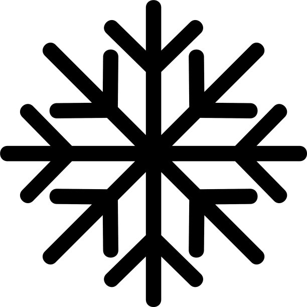 雪花图标或标志孤立标志符号图片下载