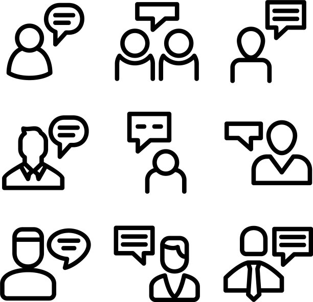 谈话图标或标志孤立符号符号图片下载