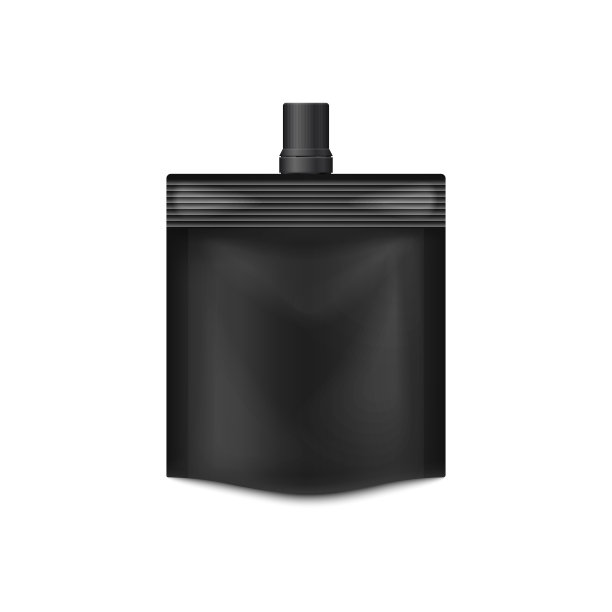 Doypack黑色真空包装箔袋盖图片下载