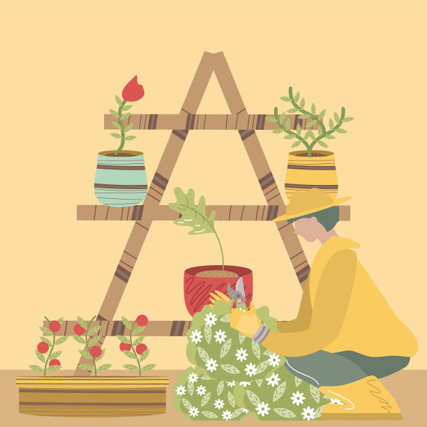 用剪刀修剪的家花园园丁图片下载